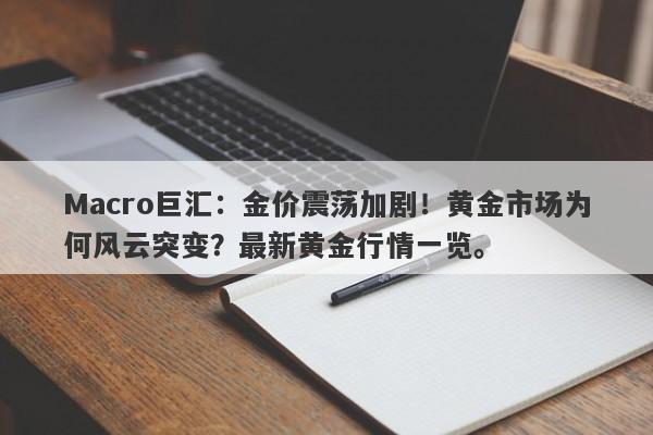 Macro巨汇：金价震荡加剧！黄金市场为何风云突变？最新黄金行情一览。