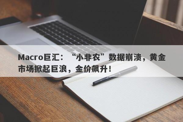 Macro巨汇：“小非农”数据崩溃，黄金市场掀起巨浪，金价飙升！