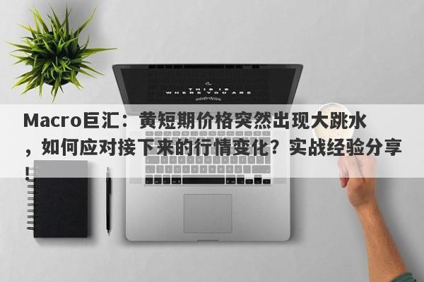 Macro巨汇：黄短期价格突然出现大跳水，如何应对接下来的行情变化？实战经验分享！