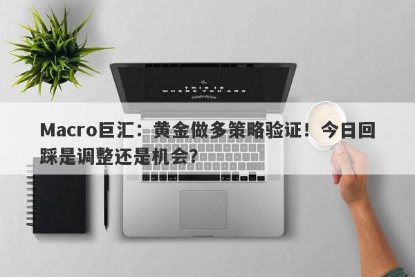Macro巨汇：黄金做多策略验证！今日回踩是调整还是机会？