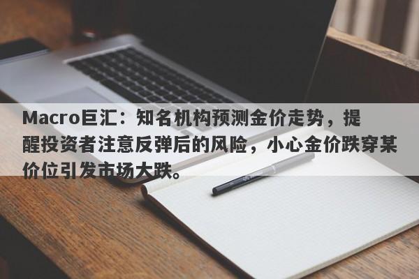 Macro巨汇：知名机构预测金价走势，提醒投资者注意反弹后的风险，小心金价跌穿某价位引发市场大跌。